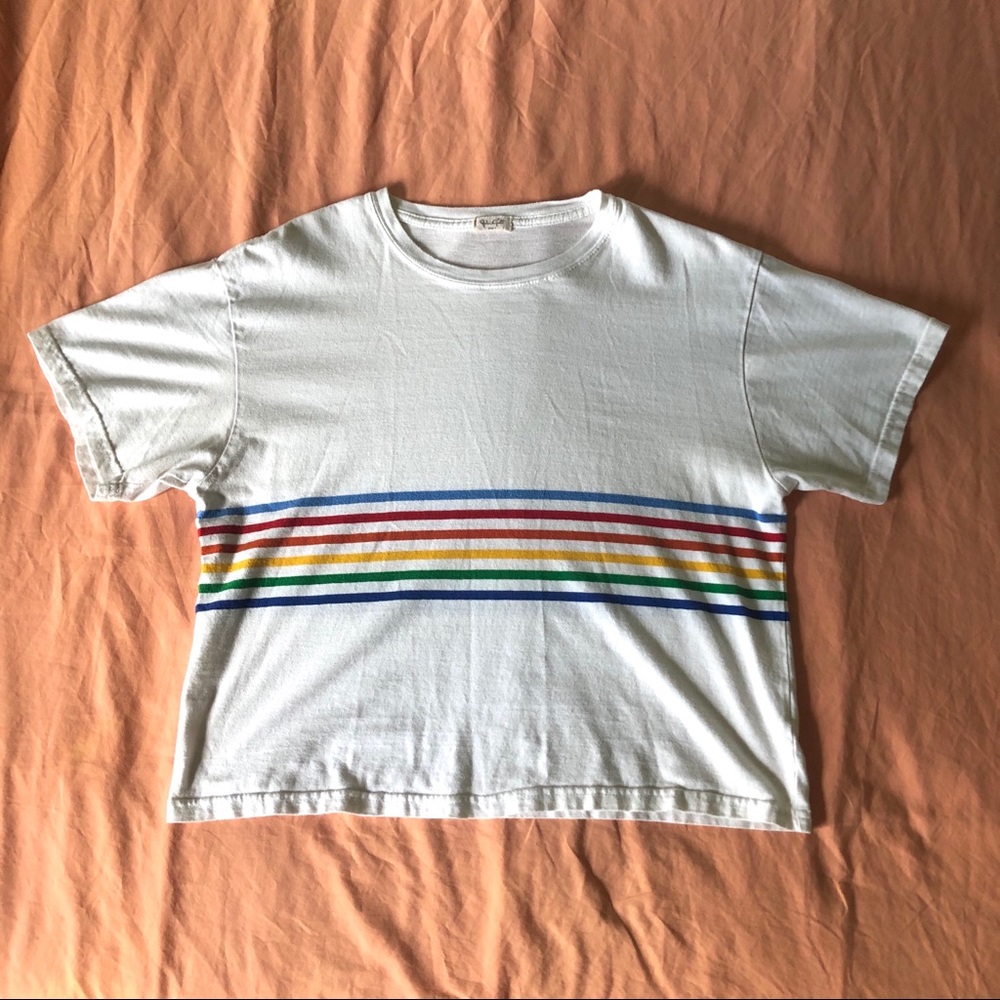 rainbow stripe top